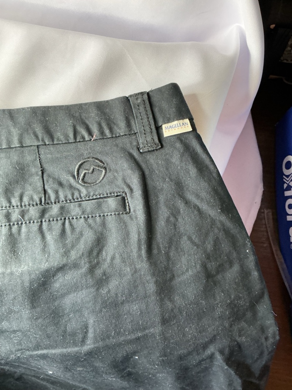 Magellan Outdoors Black Flat Front Men's Shorts - Picture 3 of 3